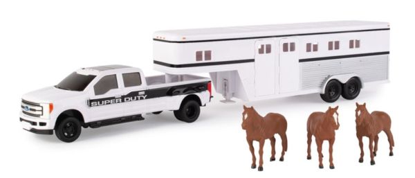 ERT46800 - FORD F350 Super Duty mit Schwanenhalsanhänger und Pferden. - 1