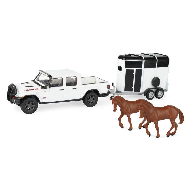 ERT47366 - JEEP Gladiator Rubicon mit Lieferwagen und Pferden - 1