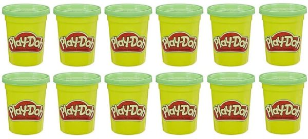 HASE4828 - 12 Töpfe Play-Doh-Knete – Grün - 1