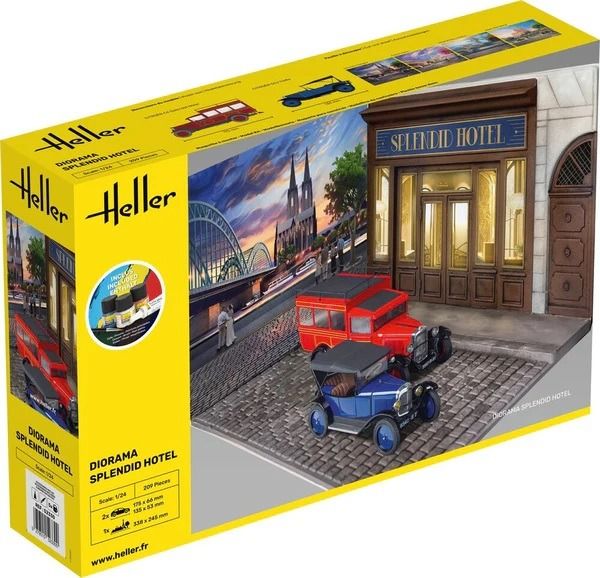 HEL52330 - Starterset mit Farbe und Zubehör – Diorama „Splendid Hotel“ zum Zusammenbauen - 1