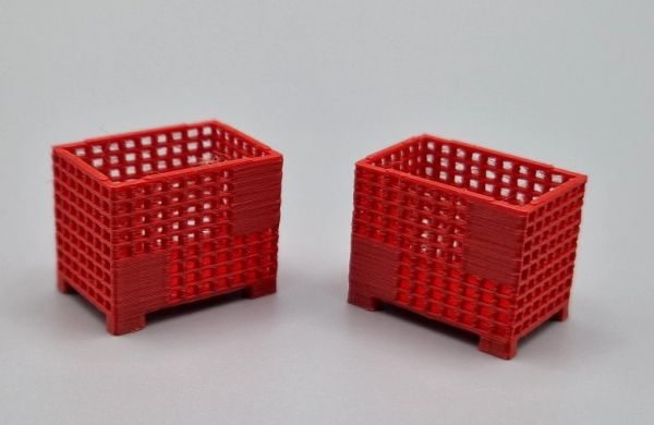 MSM5471/05 - rote Drahtgitter-Palettenboxen – L 24 x B 16 x H 19,4 mm - 1