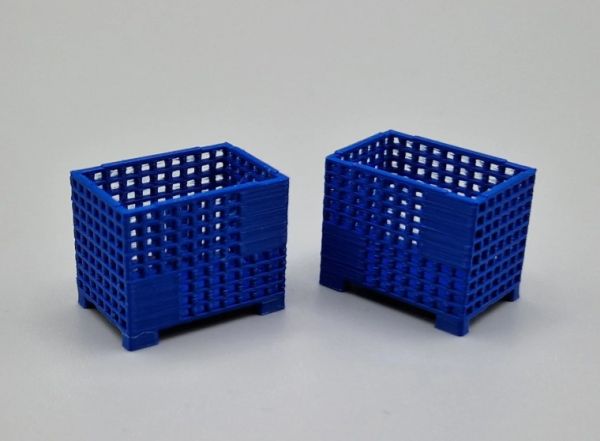 MSM5471/07 - 2 blaue Drahtgitter-Palettenboxen – L 24 x B 16 x H 19,4 mm - 1