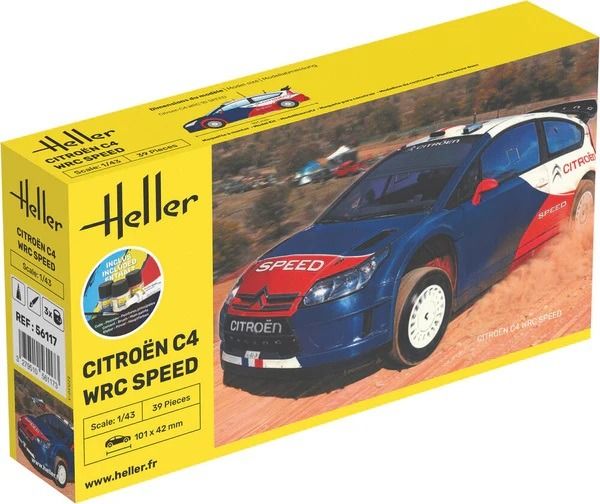 HEL56117 - Starterset mit Lack und Zubehör – CITROËN C4 WRC Speed zum Zusammenbauen - 1