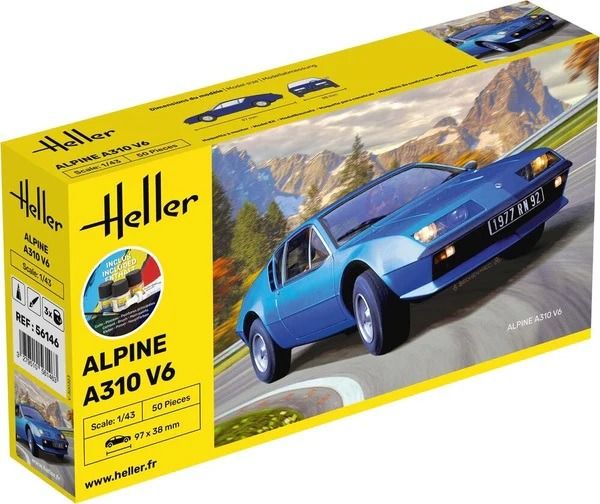 HEL56146 - Starterset mit Farbe und Zubehör – ALPINE A310 zum Zusammenbauen - 1