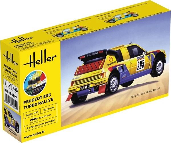 HEL56189 - Bausatz mit Lackierung – Peugeot 205 Turbo Rally #205 - 1