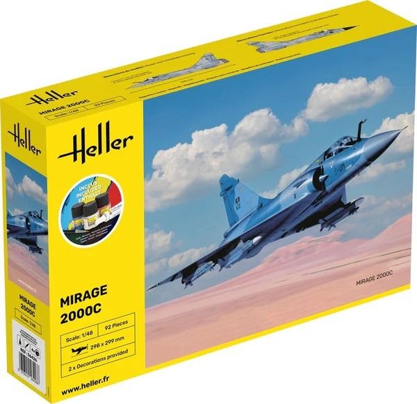 HEL56426 - Starterset mit Farbe und Zubehör – DASSAULT Mirage 2000 C zum Zusammenbauen - 1
