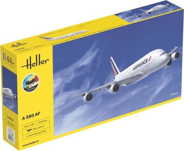 HEL56436 - Starterset mit Farbe und Zubehör – AIRBUS A380 Air France zum Zusammenbauen - 1