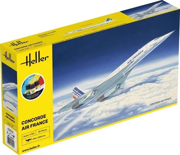 HEL56445 - Starterset mit Farbe und Zubehör – CONCORDE Air France zum Zusammenbauen - 1
