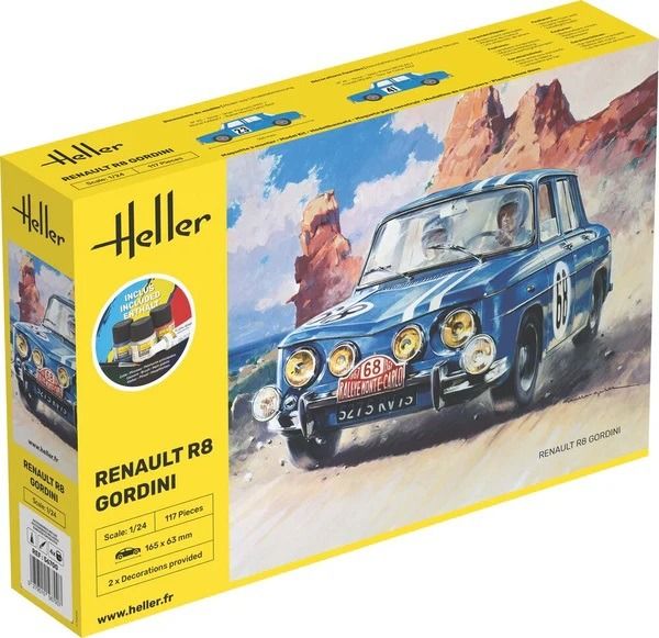 HEL56700 - Starterset mit Farbe und Zubehör – RENAULT R8 #68 GORDINI zum Zusammenbauen - 1