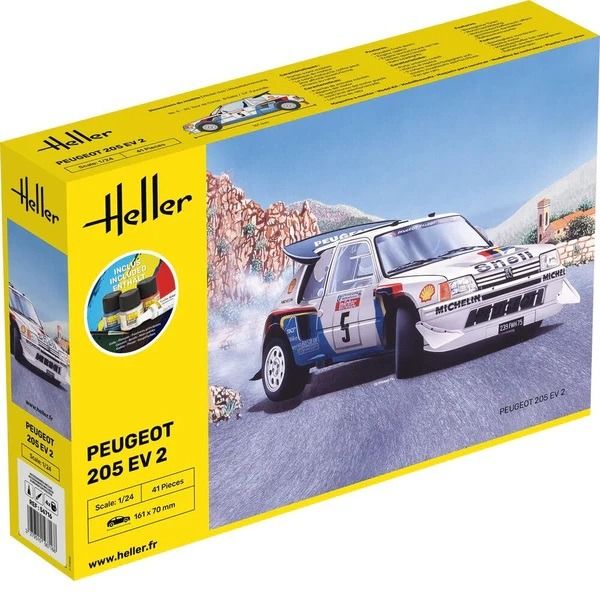 HEL56716 - Starterset mit Farbe und Zubehör – PEUGEOT 205 EV 2 #5 zum Zusammenbauen - 1