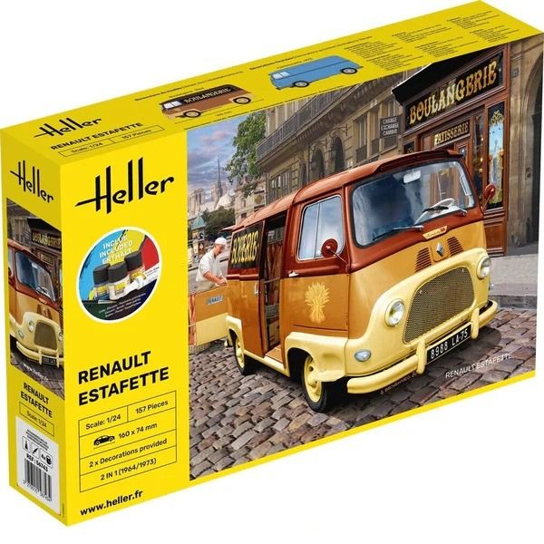 HEL56743 - Starterset mit Farbe und Zubehör – RENAULT Estafette zum Zusammenbauen - 1