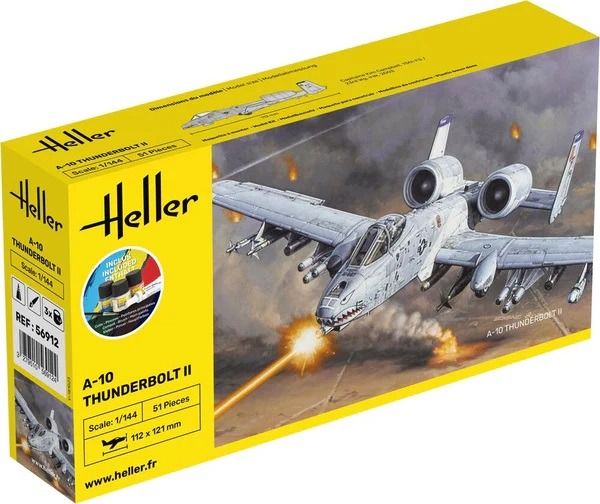 HEL56912 - Starterset mit Farbe und Zubehör – FAIRCHILD A-10 Thunderbolt II Militärflugzeug - 1