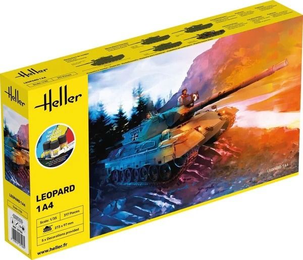 HEL57126 - Starterset mit Farbe und Zubehör – LEOPARD 1A4 Panzer - 1