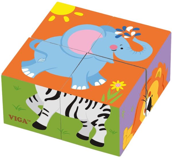 VIG50836 - 6 WÃ¼rfelpuzzles aus Holz - 1