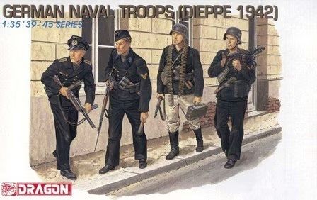DRA6087 - Deutsche Marine-Truppen - Dieppe 1942 zum Zusammenbauen und Bemalen - 1