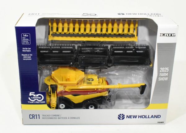 ERT61022RED - Kettenmähdrescher NEW HOLLAND CR11 rot und gelb mit zwei Schalen - FARM SHOW 2025 - 1