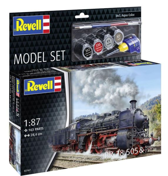 REV62167 - MODEL SET – Lokomotive BR 18 505 mit Tender 2'3' T38 zum Zusammenbauen mit Farbe - 1