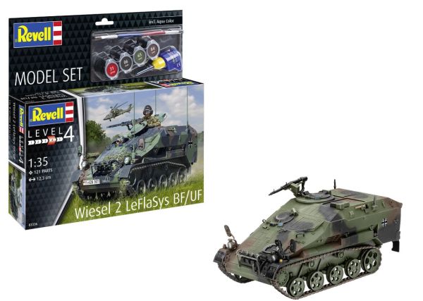 REV63336 - MODELLBAUSATZ - WIESEL 2 LeFlaSys BF/UF mit Farbe zum Zusammenbauen - 1