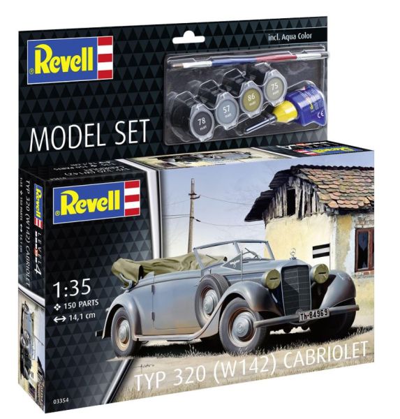 REV63354 - MODEL SET – Cabriolet Typ 320 zum Zusammenbau mit Farbe - 1
