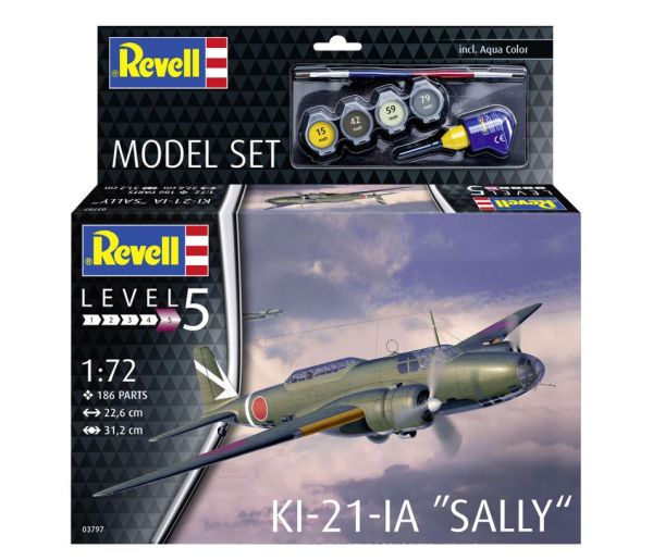 REV63797 - MODEL SET - Militärflugzeug Ki-21-IA SALLY zum Zusammenbau mit Farbe - 1