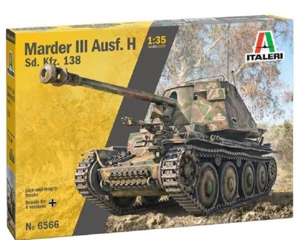 ITA6566 - MARDER III Ausf. H sd. Kfz. 138 Panzer zum Zusammenbauen und Bemalen - 1