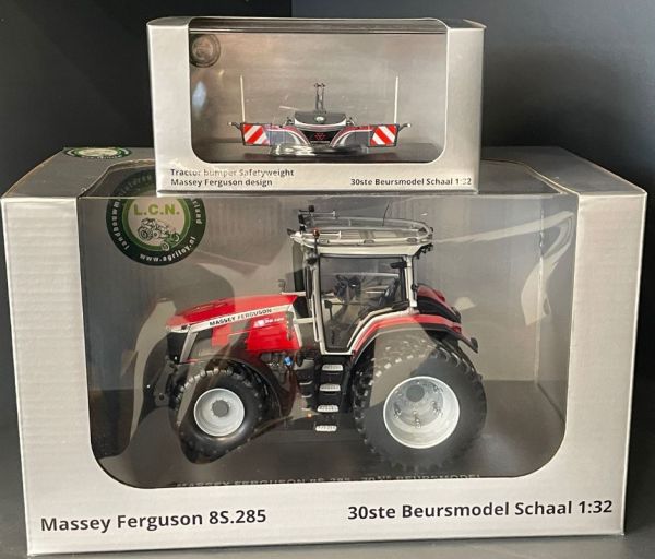 UH6855-6856 - MASSEY FERGUSON 8S.285 mit Stoßstange – 30. Beursmodel Schaal - 1