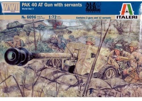 ITA6096 - Panzerabwehrkanone Pak 40 zum Zusammenbauen und Lackieren - 1