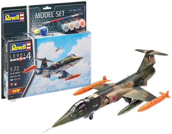 REV63879 - Modell-Set Kampfflugzeug F-104 G Starfighter RN mit Bemalung zum Zusammenbauen - 1