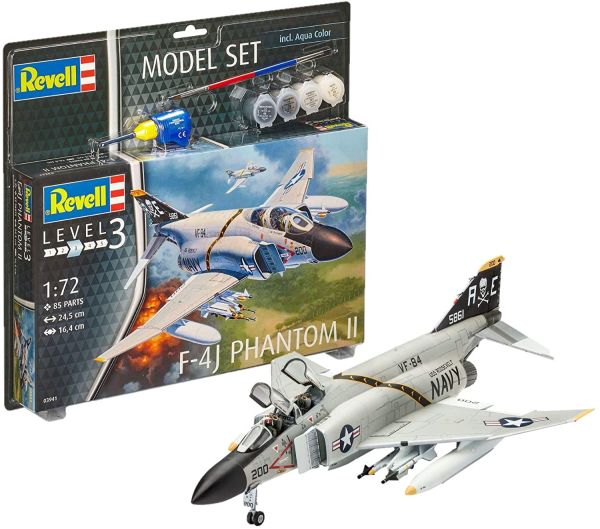 REV63941 - Modellbausatz F-4J Phantom II mit Bemalung zum Zusammenbauen - 1