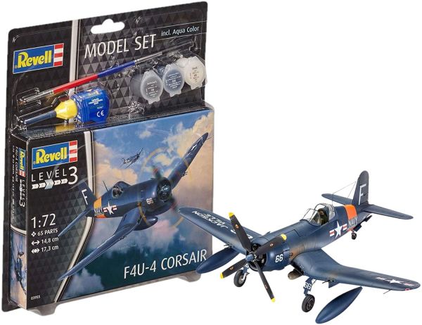 REV63955 - Modellbausatz Vought F4U Corsair mit Lackierung zum Zusammenbauen - 1