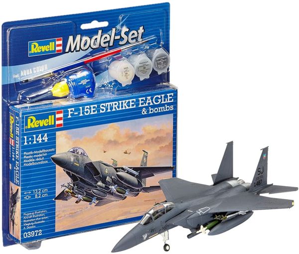 REV63972 - Modellbausatz F-15E STRIKE EAGLE & b mit Bemalung zum Zusammenbauen - 1