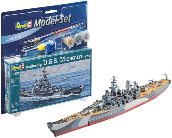 REV65128 - USS Missouri (WWII) mit baubarer Farbe - 1