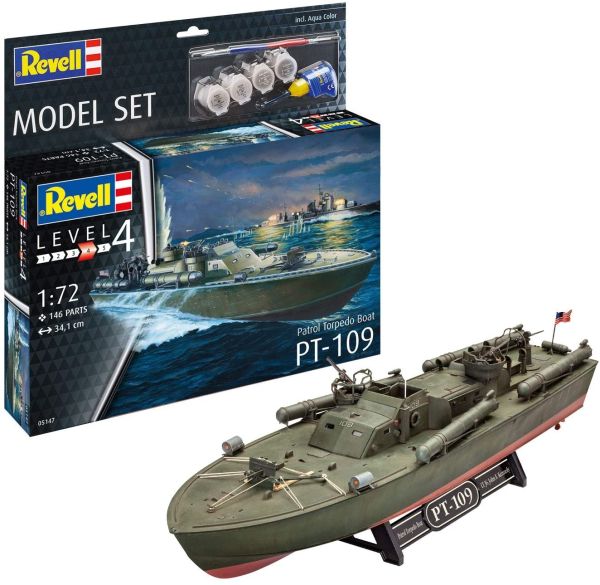 REV65147 - Modell-Set Patrol Torpedo Boat PT-109 mit Bemalung zum Zusammenbauen - 1