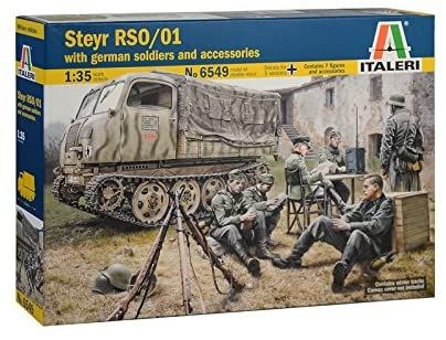 ITA6549 - STEYR RSO/01 Fahrzeug mit deutschen Soldaten zum zusammenbauen und lackieren - 1