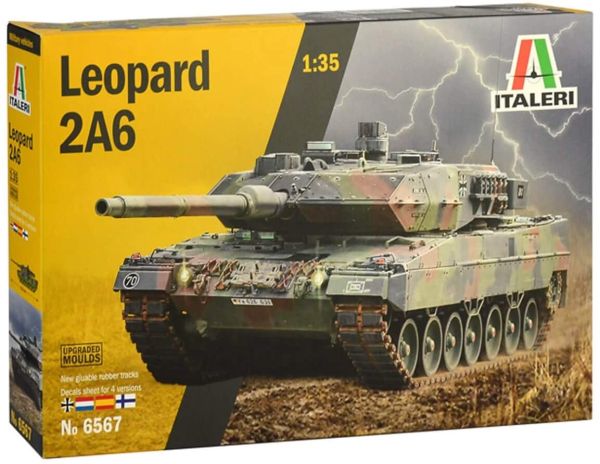 ITA6567 - Leopard 2A6 Panzer zum Zusammenbauen und Lackieren - 1