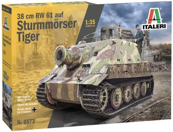ITA6573 - Panzer 38 cm RW 61 auf STURMORSER TIGER zum Zusammenbauen und Lackieren - 1