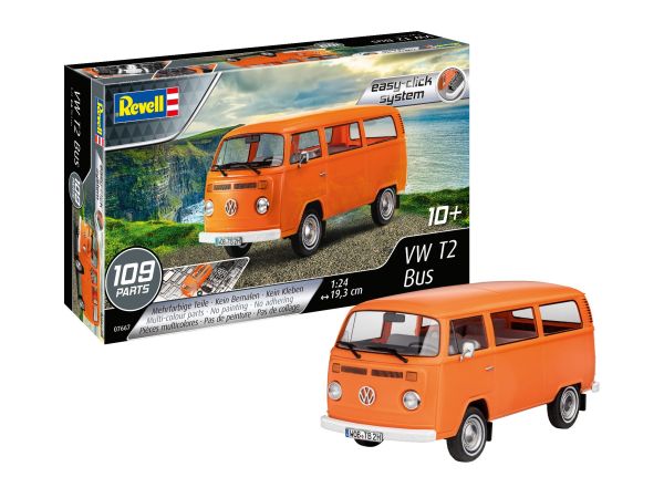 REV67667 - Modell-Set VOLKSWAGEN T2 Orange Bus zum Zusammenbauen und Bemalen - 1