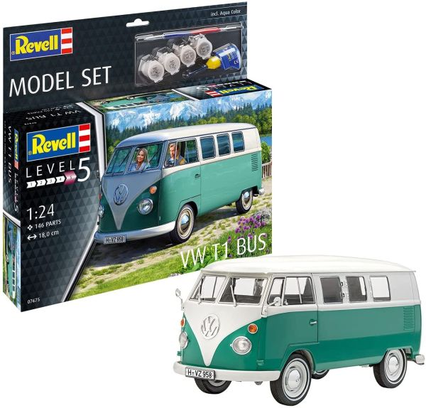 REV67675 - Modell-Set VOLKSWAGEN T1 Bus zum Zusammenbauen mit Lackierung - 1