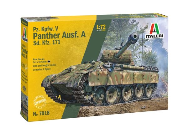 ITA7018 - Panzer PANTHER V Pz.Kpfw. A sd zum Zusammenbau und zum Lackieren - 1