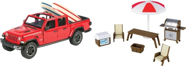 MMAX79722 - Jeep Gladiator Rubicon, Baujahr 2021, rot, mit Campingzubehör - 1