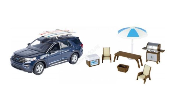 MMAX79724 - 2022 Ford Explorer XLT blau mit Campingzubehör - 1