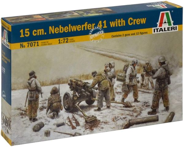 ITA7071 - 15cm Kanone. Nebelwerfer 41 mit Besatzung zum Zusammenbauen und Lackieren - 1