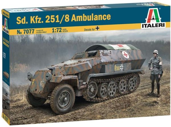 ITA7077 - Krankenwagen Sd.Kfz.251/8 zum Zusammenbauen und Lackieren - 1