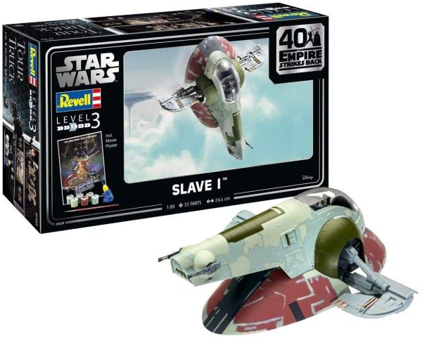 REV05678 - Slave I-40th Anniversary The Empire Strikes Back STAR WARS Farbe und Kleber zum Zusammenbauen und Bemalen enthalten - 1