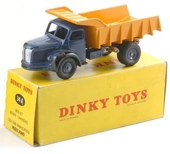DIN34A - BERLIET 4x2 Transporter Blau und Gelb – ATLAS Edition - 1