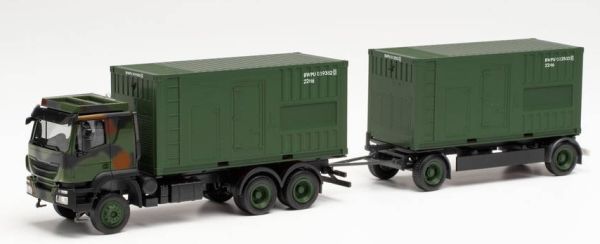 HER746847 - IVECO Forwarder 6x4 Container + 2-Achs-Anhänger  - 1