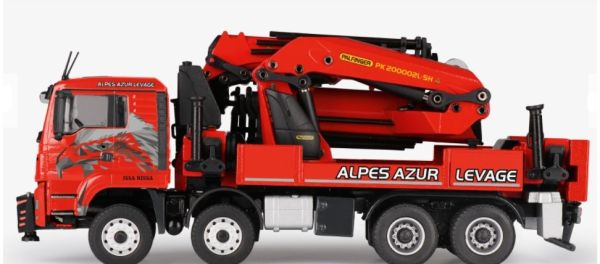 CON77224/01 - MAN TGS Euro 6 4 Achsen mit Entladekran PALFINGER PK 200002L SH ALPES AZUR LEVAGE - 1