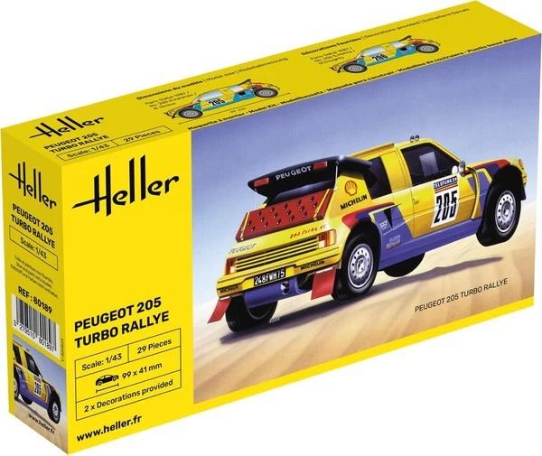 HEL80189 - PEUGEOT 205 Turbo Rallye #205 zum Zusammenbauen und Lackieren - 1