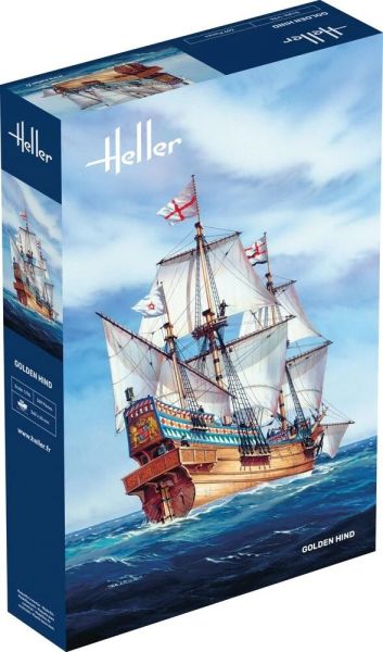 HEL80829 - Segelschiff Golden Hind – Modellbausatz mit Farben - 1