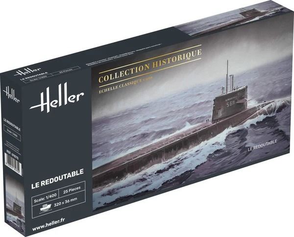 HEL81075 - U-Boot S/M Le Redoutable – Historische Sammlung zum Zusammenbauen und Bemalen - 1
